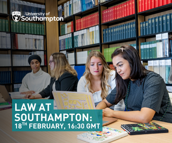 University of Southampton - Law Webinar Promotion (MPU) - To run from 2nd Feb to 18th Feb